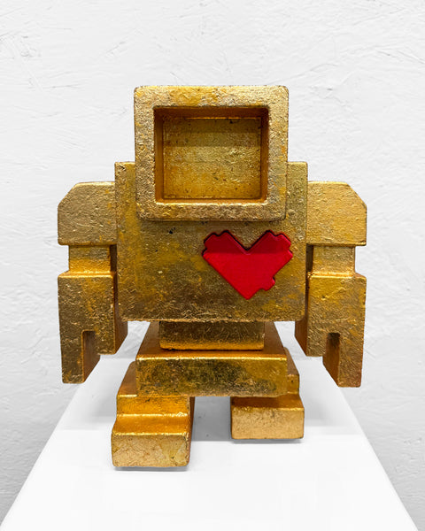 GOLD NUGGET - 1ft Concrete Lovebot Sculpture