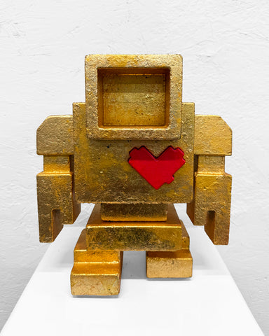 GOLD NUGGET - 1ft Concrete Lovebot Sculpture