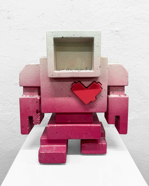 PEARL TREAT - 1ft Concrete Lovebot Sculpture