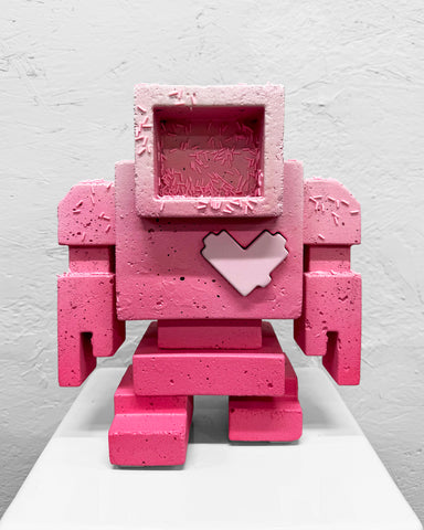 PINK CAKE - 1ft Concrete Lovebot Sculpture