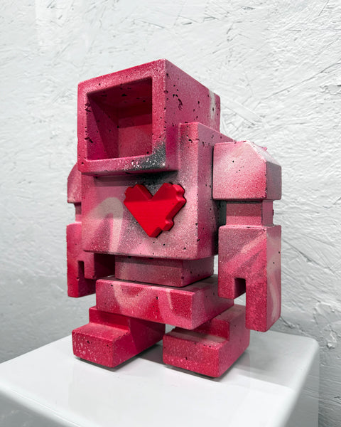 PINK HAZE - 1ft Concrete Lovebot Sculpture