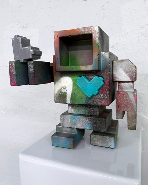 BURNT CARNIVAL - 1ft Concrete Lovebot Sculpture