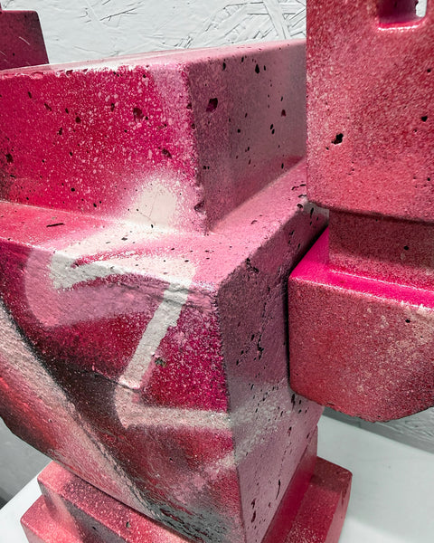 PINK HAZE - 1ft Concrete Lovebot Sculpture