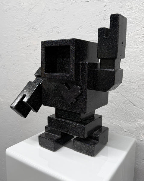 BLACK IRIDESCENT 101 - 1ft Concrete Lovebot