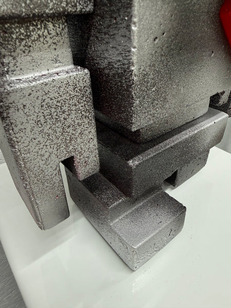 BURNT SILVER - 1ft Concrete Lovebot Sculpture