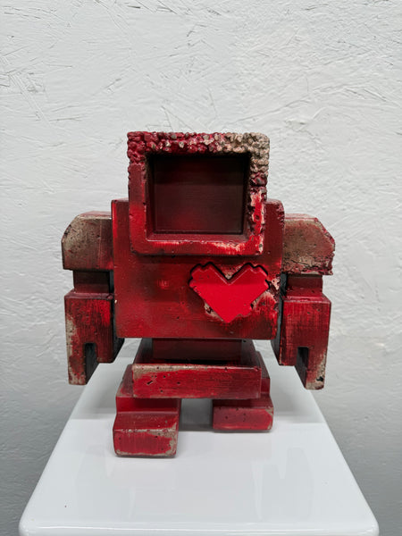 BUSTER - 1ft Concrete Lovebot Sculpture