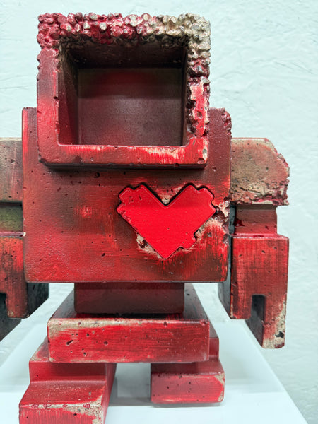 BUSTER - 1ft Concrete Lovebot Sculpture