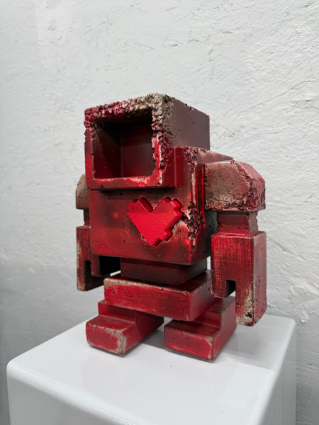 BUSTER - 1ft Concrete Lovebot Sculpture