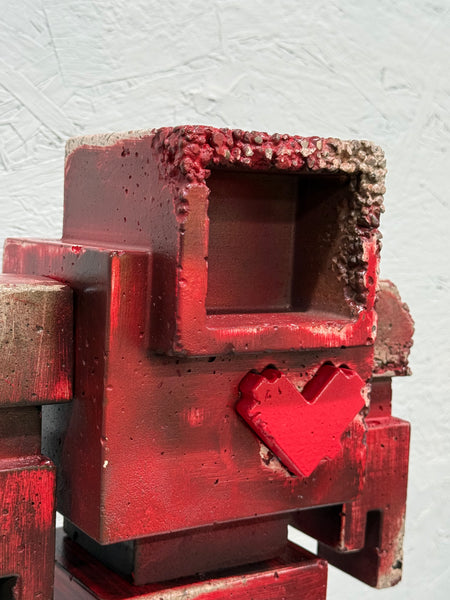 BUSTER - 1ft Concrete Lovebot Sculpture