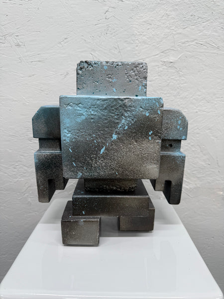 BURNT BABY BLUE - 1ft Concrete Lovebot Sculpture