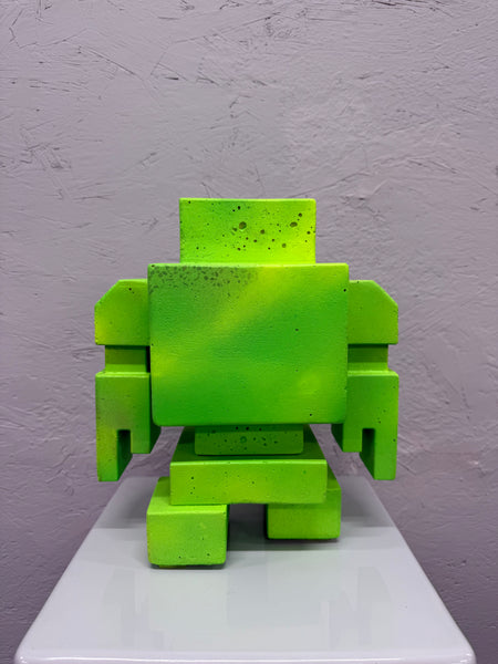 LIME SHINE GID - 1ft Concrete Lovebot Sculpture