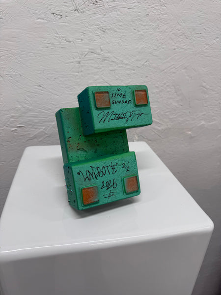 LIME SUNDAE - 1ft Concrete Lovebot Sculpture