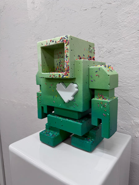 LIME SUNDAE - 1ft Concrete Lovebot Sculpture