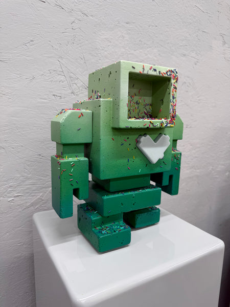 LIME SUNDAE - 1ft Concrete Lovebot Sculpture