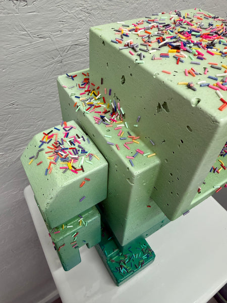 LIME SUNDAE - 1ft Concrete Lovebot Sculpture