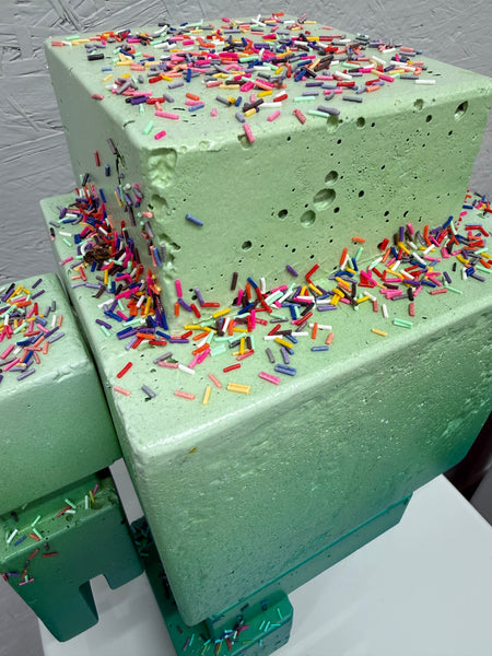 LIME SUNDAE - 1ft Concrete Lovebot Sculpture