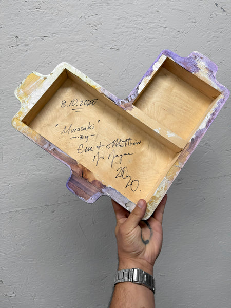 X 18in "Murasaki" Hero Heart, 2020. by Emily and Matthew Del Degan
