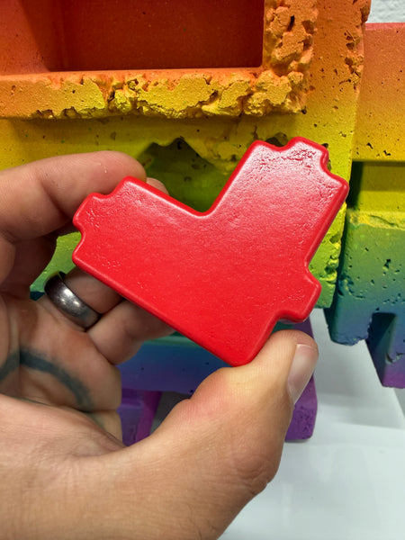 ROCK RAINBOW - 1ft Concrete Lovebot Sculpture