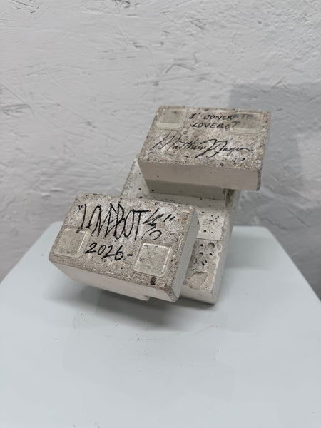 RAW CONCRETE - 1ft Lovebot Sculpture