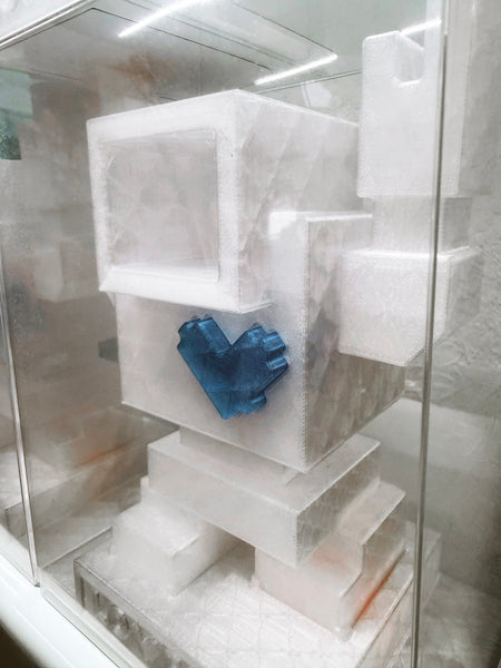 !* RAFFLE - "Blue Sky Glaze 1ft Concrete Lovebot, A.P 3D Printed 1ft and three Ice Edition 6" Lovebots!