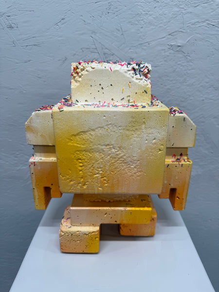 LEMON CUSTARD SUNDAE - 1ft Concrete Lovebot Sculpture