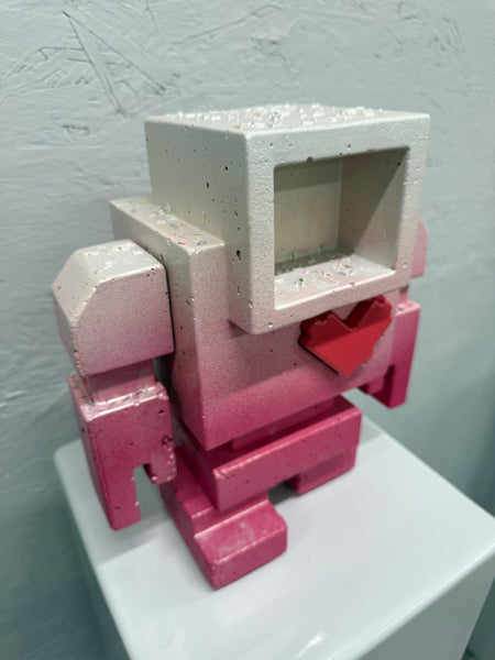 PEARL TREAT - 1ft Concrete Lovebot Sculpture