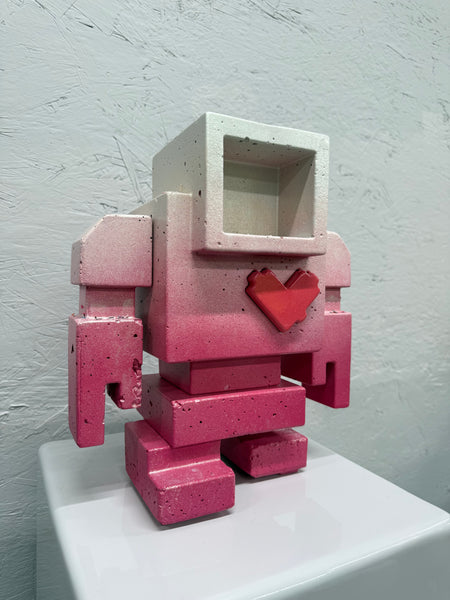 PEARL TREAT - 1ft Concrete Lovebot Sculpture