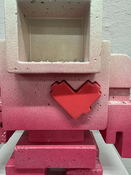 PEARL TREAT - 1ft Concrete Lovebot Sculpture
