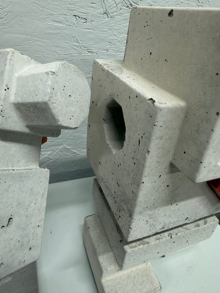 RAW CONCRETE - 1ft Lovebot Sculpture
