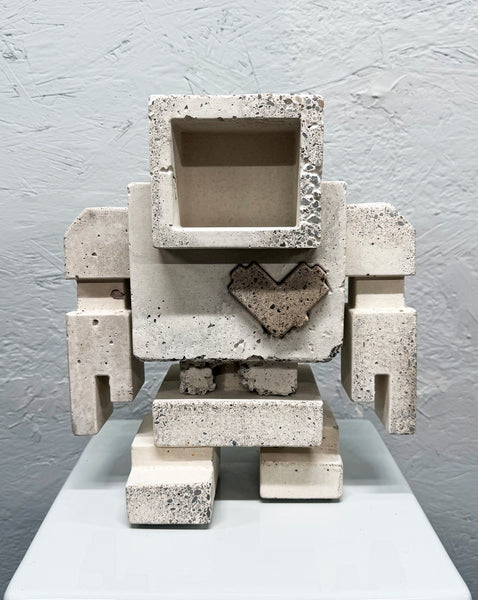 WHITE AND STONE - 1ft Concrete Lovebot