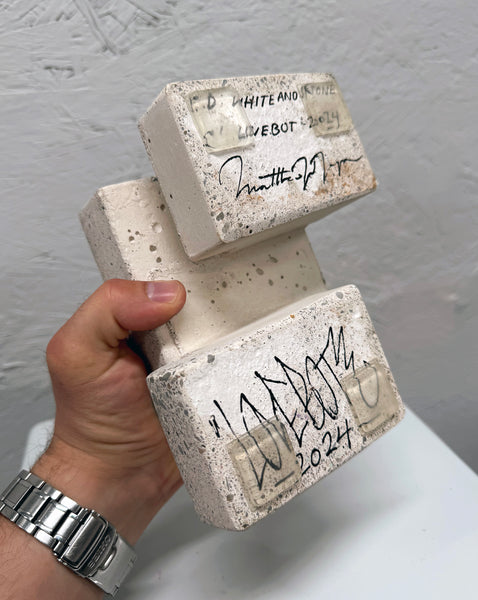 WHITE AND STONE - 1ft Concrete Lovebot