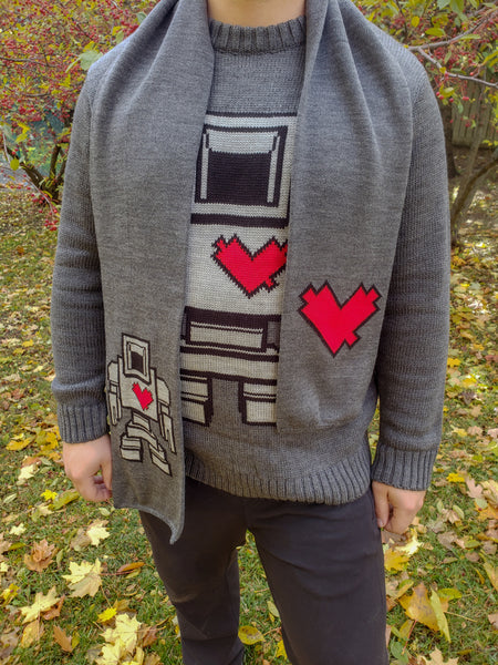 Heather Knit Lovebot Scarf