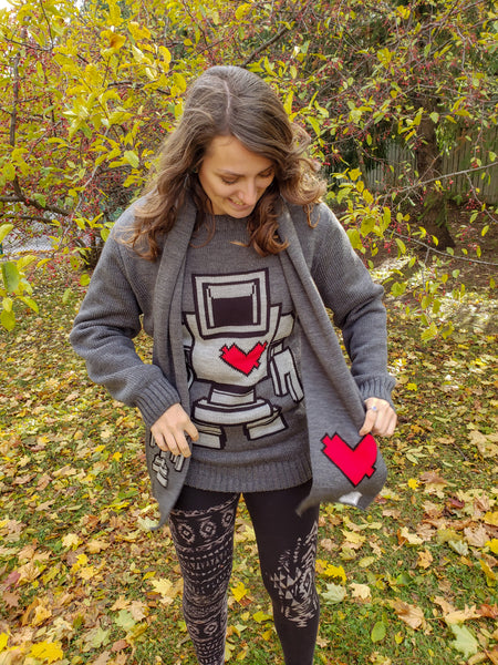 Heather Knit Lovebot Sweater (Ltd. To 50 pcs.)