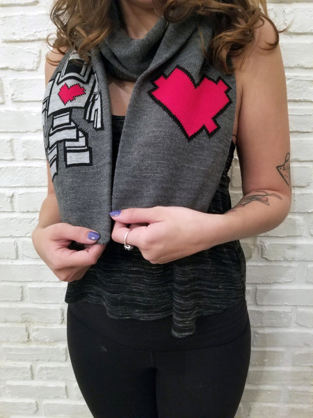 Heather Knit Lovebot Scarf