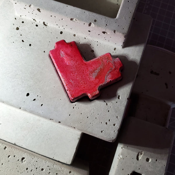 Custom Commissioned 1ft Concrete Lovebot Sculpture