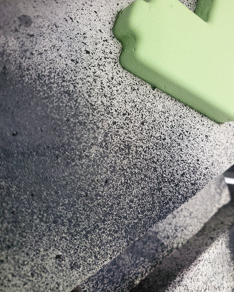 Custom Commissioned 1ft Concrete Lovebot Sculpture