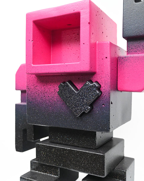 Custom Commissioned 1ft Concrete Lovebot Sculpture