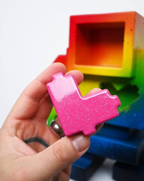 Custom Commissioned 1ft Concrete Lovebot Sculpture