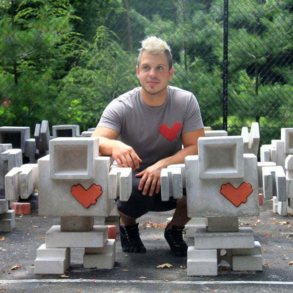 2ft Solid Concrete Lovebot - MARK II / Model 2