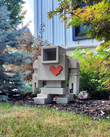 2ft Solid Concrete Lovebot - MARK II / Model 2