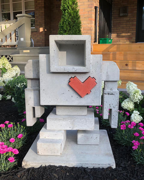 2ft Solid Concrete Lovebot - MARK II / Model 2