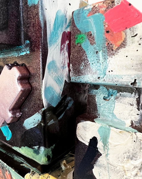 Custom Commissioned 1ft Concrete Lovebot Sculpture