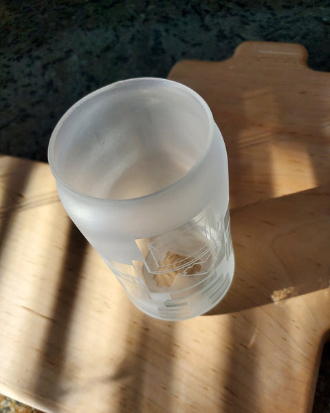 Beer Can Style Borosilicate Hand Blown Lovebot Glass