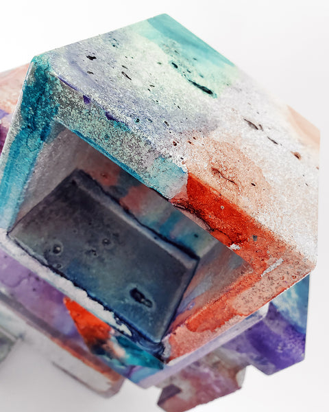 Custom Commissioned 1ft Concrete Lovebot Sculpture