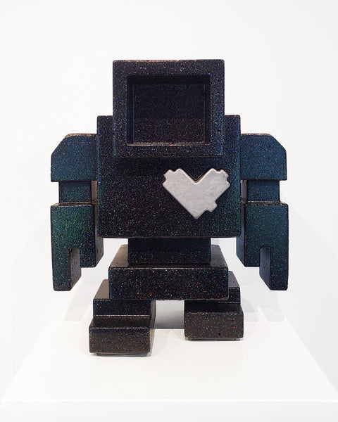 Custom Commissioned 1ft Concrete Lovebot Sculpture