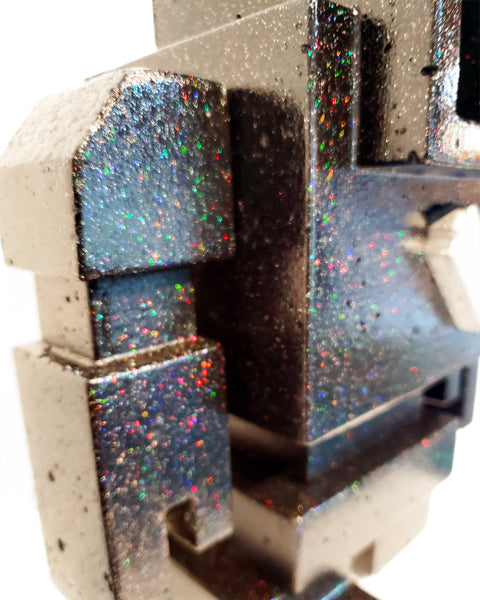 Custom Commissioned 1ft Concrete Lovebot Sculpture