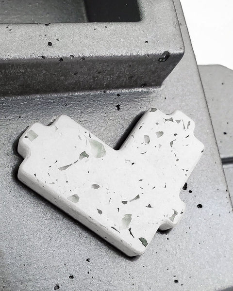 Custom Commissioned 1ft Concrete Lovebot Sculpture