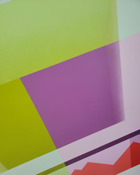 2018 - 60in Original Painting "Chartreuse Square" -  Love Metrix Solo Exhibition Painting by Matthew Del Degan