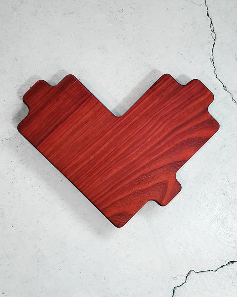 "!*Hero Heart Cutting Board - Padauk