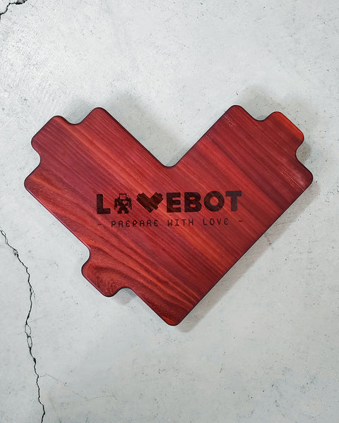 "!*Hero Heart Cutting Board - Padauk